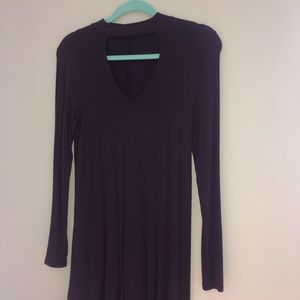 Express long sleeve purple dress